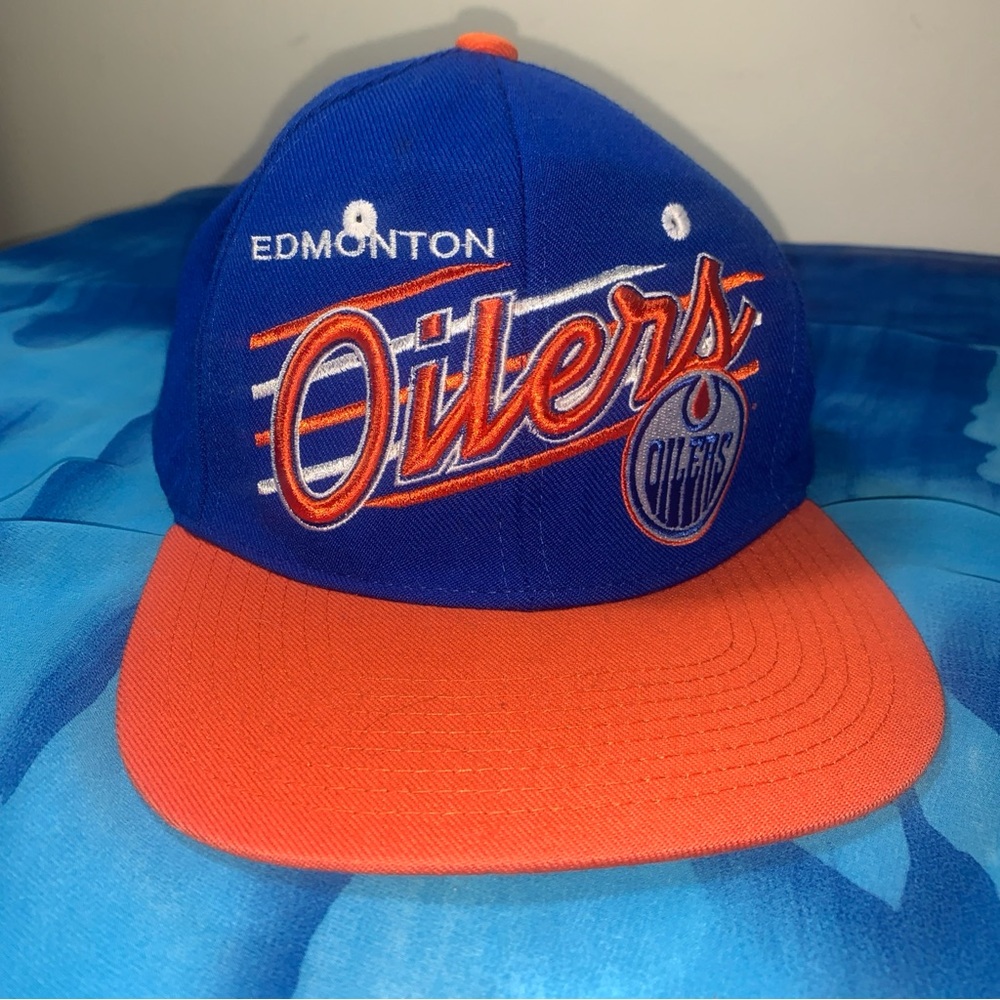 Zephyr Edmonton Oilers Blue and Orange Hat SnapBack